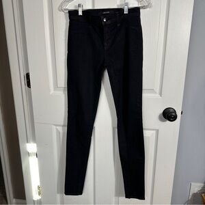 J Brand super skinny coated pants, no size tag, cotton blend, stretch